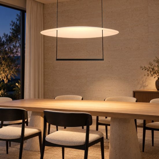 Lampadario design moderno per tavolo sala da pranzo nero a sospensione led 39w 3000k dimmerabile