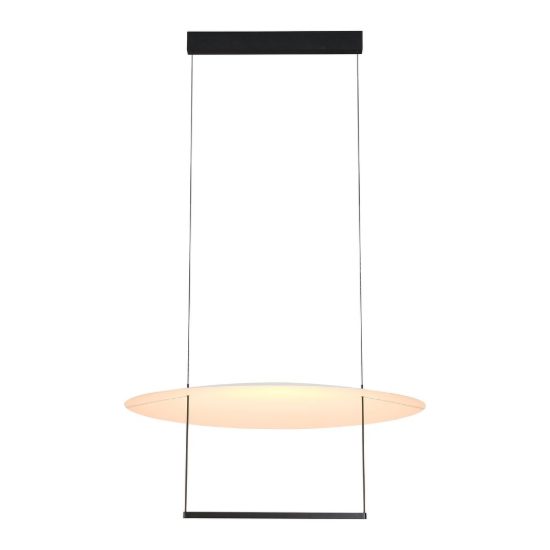 Lampadario design moderno per tavolo sala da pranzo nero a sospensione led 39w 3000k dimmerabile