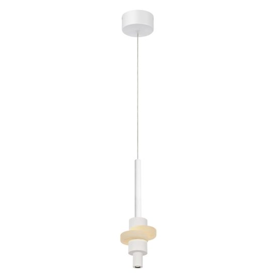 Lampada a sospensione design moderna per comodini camera da letto led 7w 3000k bianca