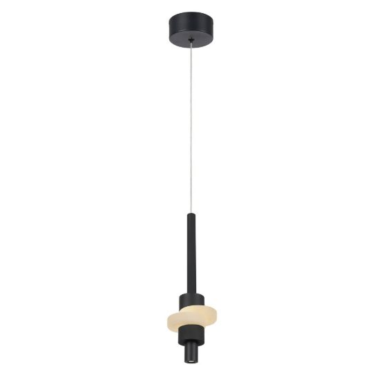 Lampada per comodino camera da letto nera a sospensione led 7w 3000k