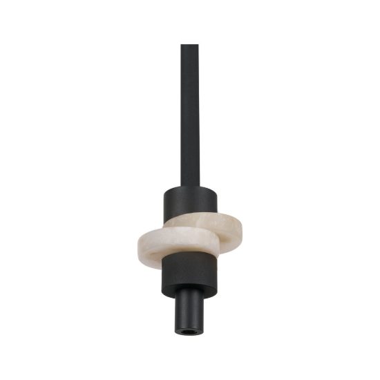 Lampada per comodino camera da letto nera a sospensione led 7w 3000k