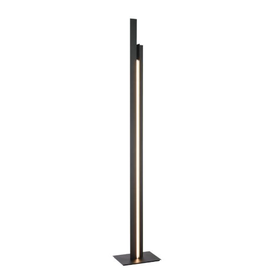 Piantana per salotto nera led 48w 3000k dimmerabile design moderna