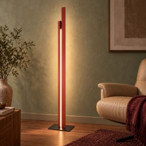 Lampada da terra per salotto moderno oro rosa led 48w 3000k piantana dimmerabile