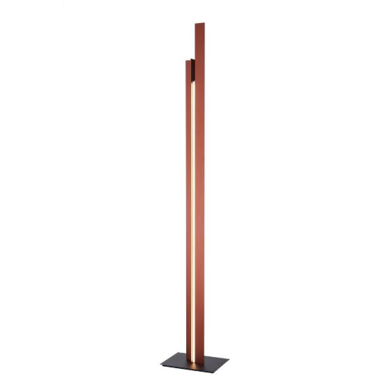 Lampada da terra per salotto moderno oro rosa led 48w 3000k piantana dimmerabile
