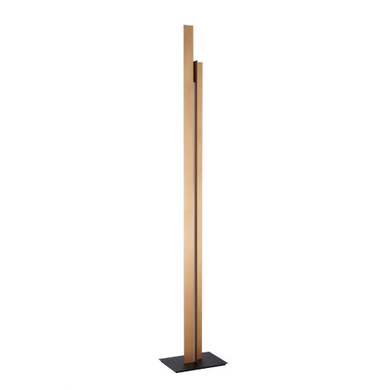 Piantana design led 48w 3000k dimmerabile ottone per soggiorno moderno