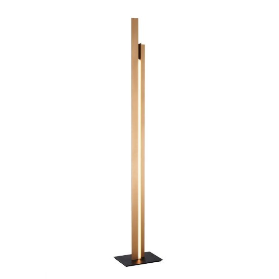 Piantana design led 48w 3000k dimmerabile ottone per soggiorno moderno