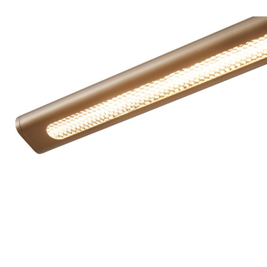 Lampadario lineare a sospensione oro per scrivania ufficio led 38w 3000k