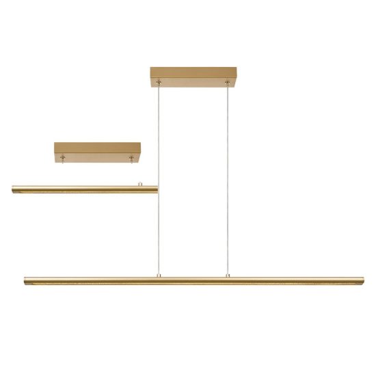 Lampadario lineare a sospensione oro per scrivania ufficio led 38w 3000k
