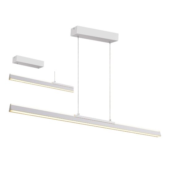 Lampadario a sospensione led 36w 3000k lineare bianco per isola cucina