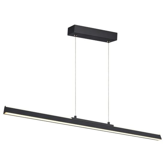 Lampadario lineare per isola cucina nero a sospensione led 36w 3000k