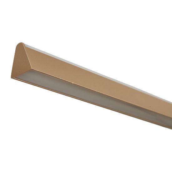 Lampadario lineare a sospensione oro per isola cucina led 36w 3000k