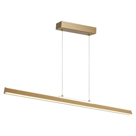 Lampadario lineare a sospensione oro per isola cucina led 36w 3000k