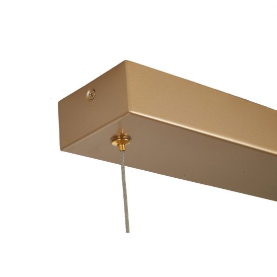 Lampadario lineare a sospensione oro per isola cucina led 36w 3000k