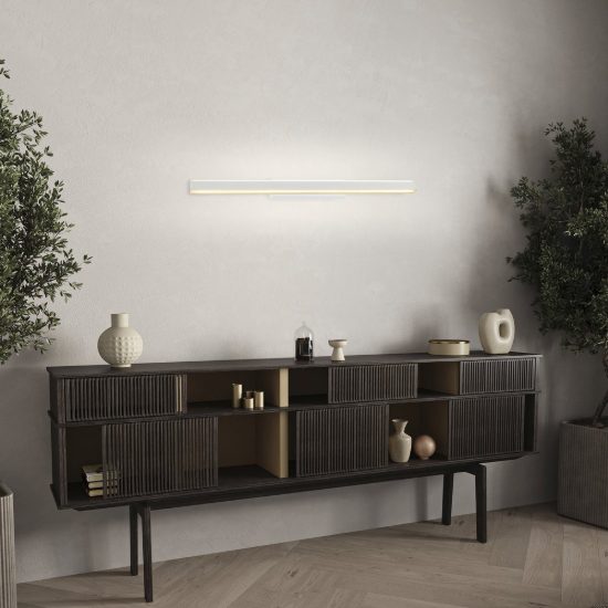 Applique biemissione per specchio da bagno led 22w 3000k 62cm bianca