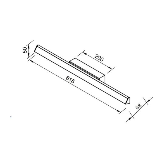 Applique biemissione per specchio da bagno led 22w 3000k 62cm bianca