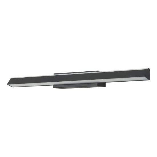 Applique biemissione per specchio da bagno design moderna nera led 22w 3000k 62cm