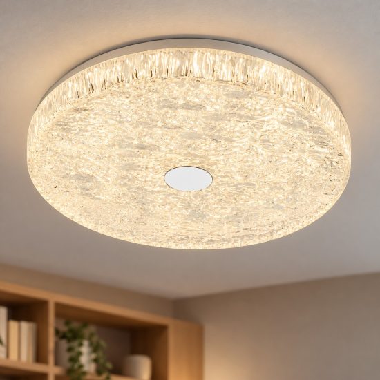 Plafoniera led 45w cct 2700k 5000k dimmerabile con telecomando bianca