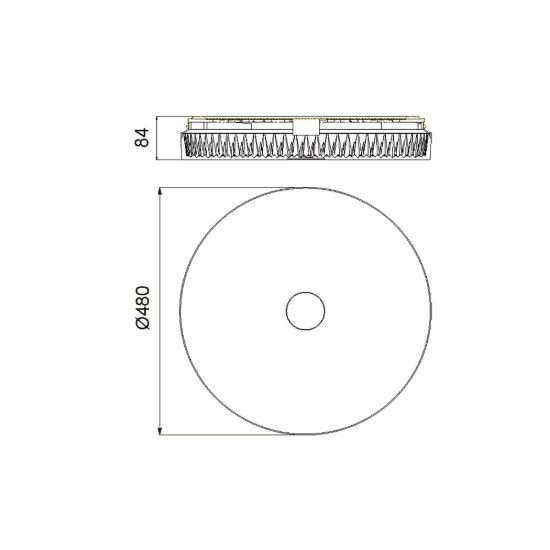 Plafoniera led 45w cct 2700k 5000k dimmerabile con telecomando bianca