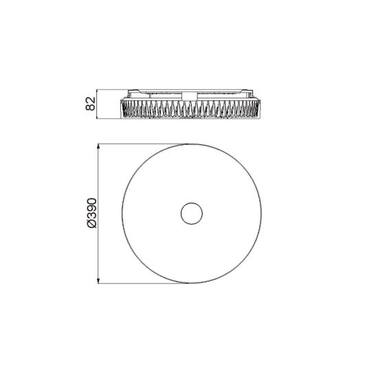 Plafoniera led 30w cct 2700k 5000k 39cm dimmerabile con telecomando bianca