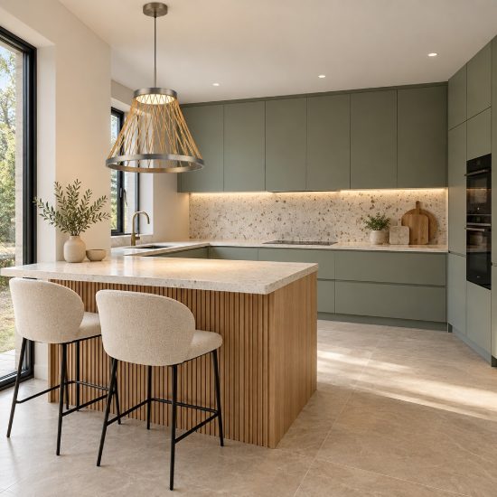 Lampadario per cucina moderna led 43w 3000k grigio