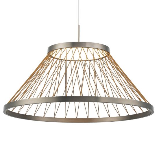 Lampadario per cucina moderna led 43w 3000k grigio
