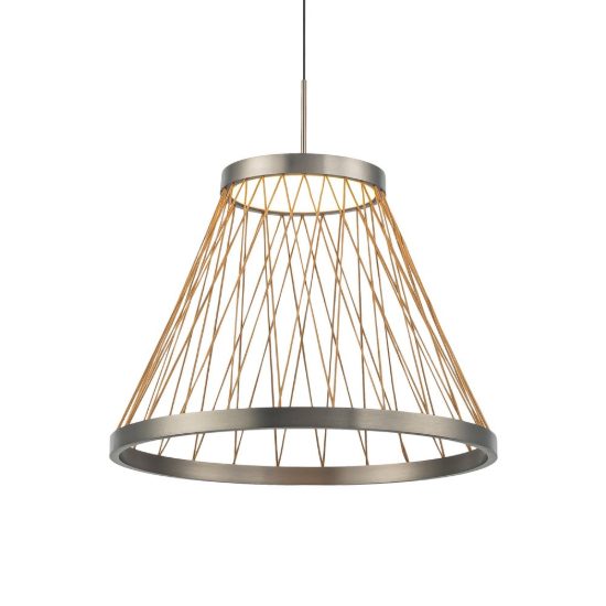 Lampadario cono a sospensione led 20w 3000k grigio per cucina