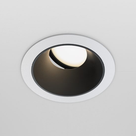 Faretto da incasso moderno bianco e nero  gu10 maytoni share