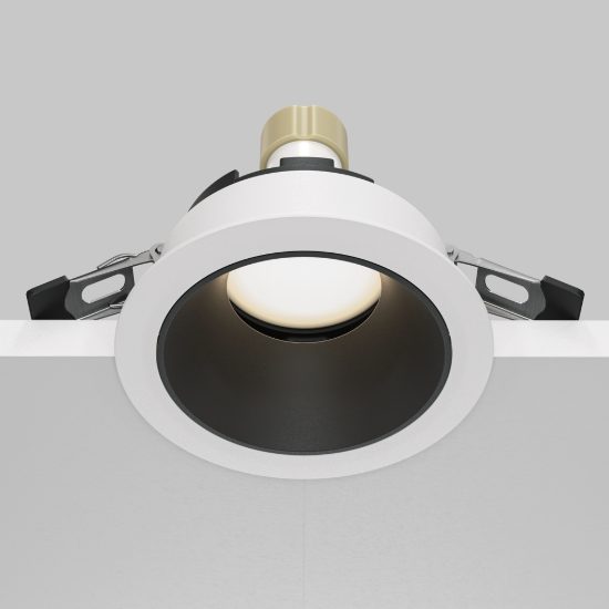 Faretto da incasso moderno bianco e nero  gu10 maytoni share