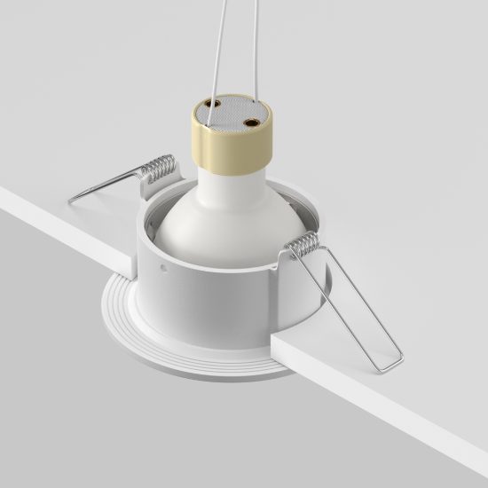Mytoni slim faretto tondo da incasso per bagno ip65 bianco gu10