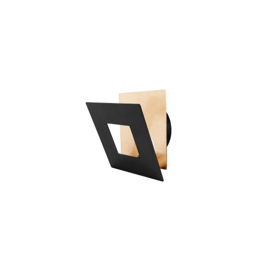 Applique per salotto quadrata nero oro led 12w 3000k 14cm