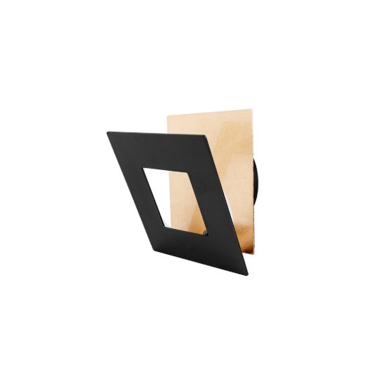 Applique per salotto quadrata nero oro led 18w 3000k 18cm