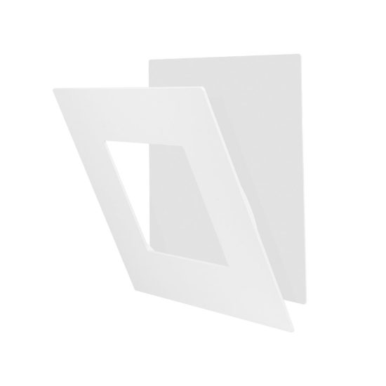 Applique design led 40w 3000k 40cm quadrata bianca per soggiorno