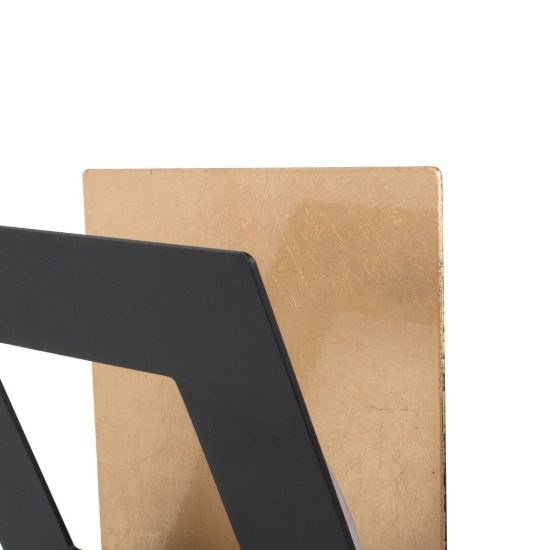 Applique per salotto design quadrata nero oro led 40w 3000k 40cm
