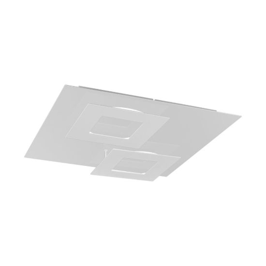 Plafoniera led 48w 3000k 50cm bianca design moderna per soggiorno
