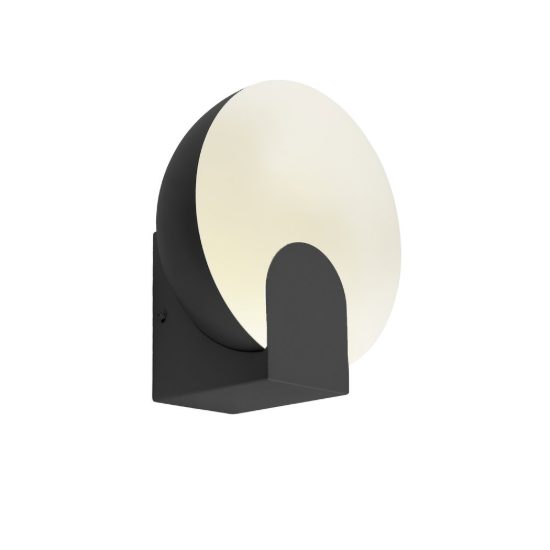 Applique nera design moderna per comodini camera da letto led 6w 3000k 20cm