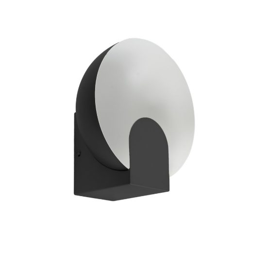 Applique nera design moderna per comodini camera da letto led 6w 3000k 20cm