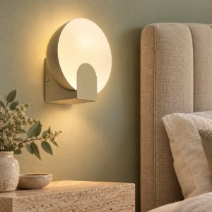 Applique design oro per comodino camera da letto moderna led 6w 3000k 20cm