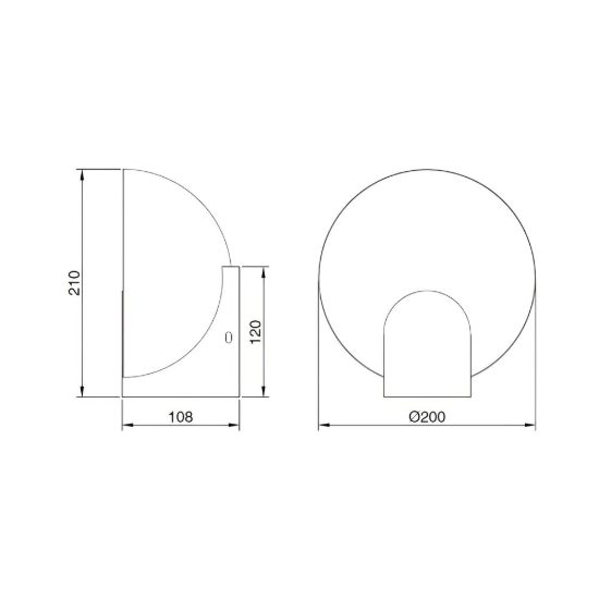Applique design oro per comodino camera da letto moderna led 6w 3000k 20cm