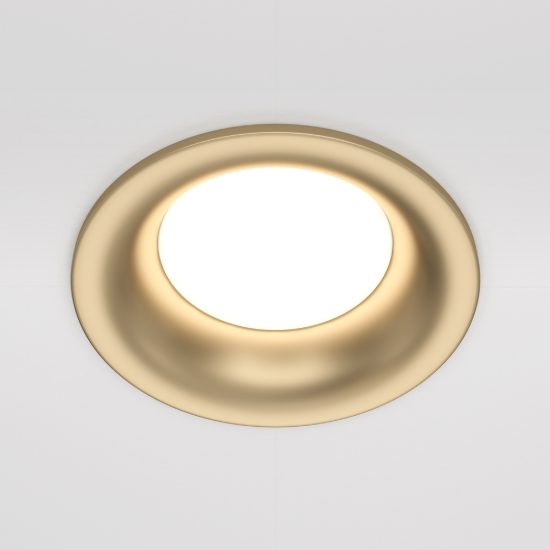 Faretto da incasso gu10 tondo oro opaco maytoni slim