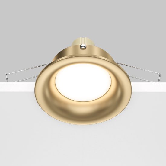 Faretto da incasso gu10 tondo oro opaco maytoni slim