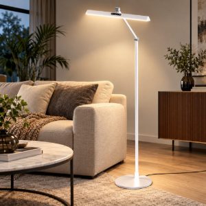 Fabas beba lampada da terra bianca led 12w cct 3000k 4000k 6000k