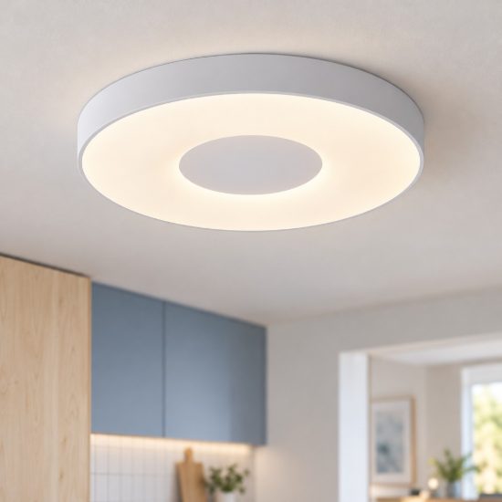 Plafoniera led 100w cct 2700k 5000k 65cm dimmerabile con controllo smart bianca