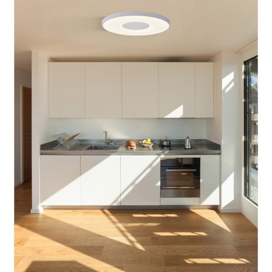 Plafoniera led 100w cct 2700k 5000k 65cm dimmerabile con controllo smart bianca