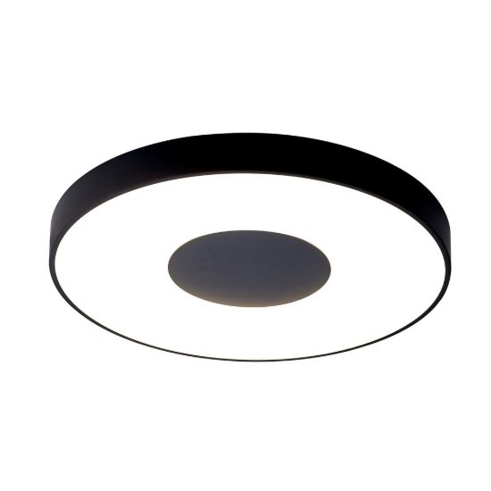 Plafoniera nera led 100w cct 2700k 5000k 65cm dimmerabile con telecomando