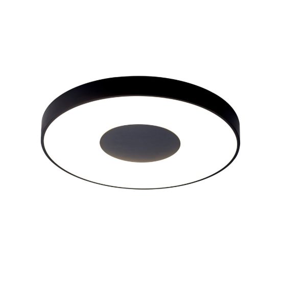 Plafoniera nera led 80w cct 2700k 5000k 50cm dimmerabile con controllo smart