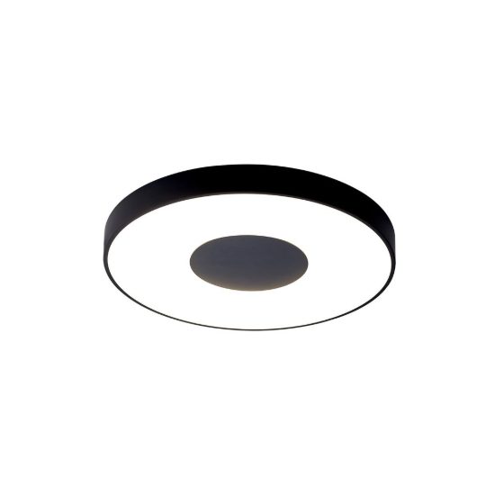 Plafoniera nera led 56w cct 2700k 5000k 38cm dimmerabile con controllo smart