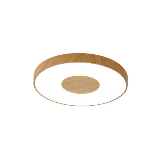 Plafoniera legno led 56w cct 2700k 5000k 38cm dimmerabile con controllo smart