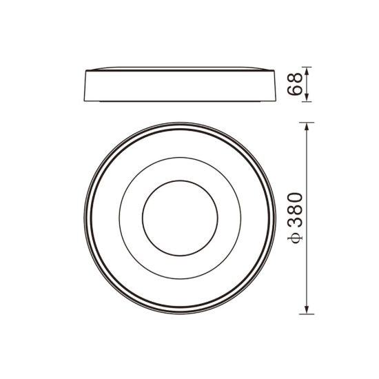 Plafoniera legno led 56w cct 2700k 5000k 38cm dimmerabile con controllo smart