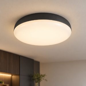 Plafoniera nera 38cm per cucina moderna