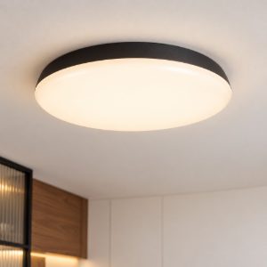 Plafoniera nera 50cm per sala da pranzo moderna